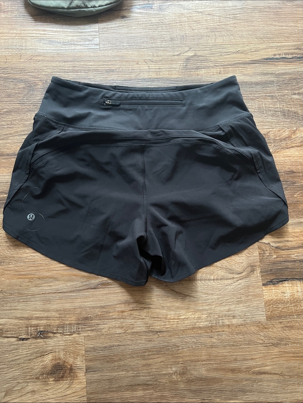 lululemon athletica Black Women's Athletic Shorts with Back Zip Pocket